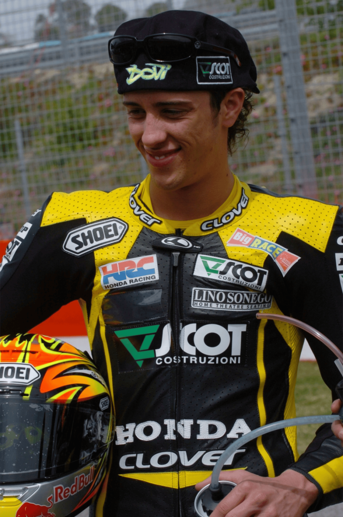 Motorcycle racer portrait