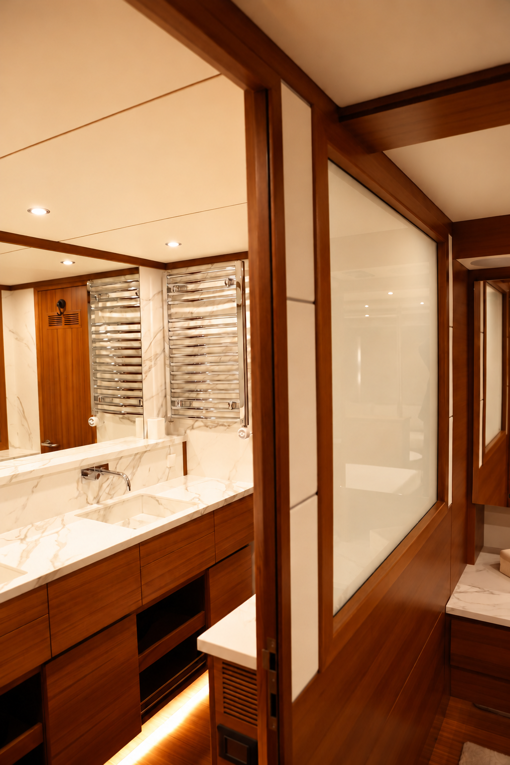Luxury yacht bathroom