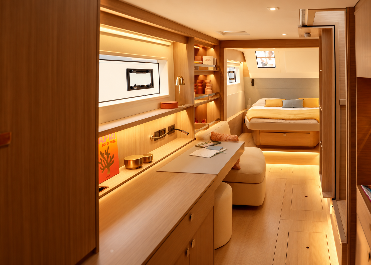 Private yacht cabin