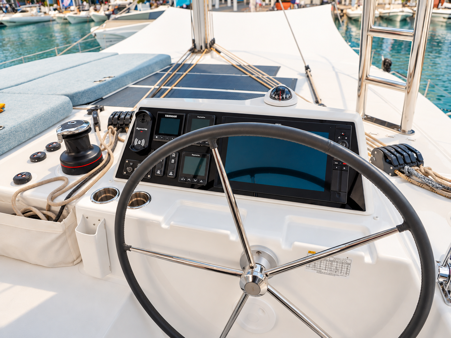 Helm station aboard